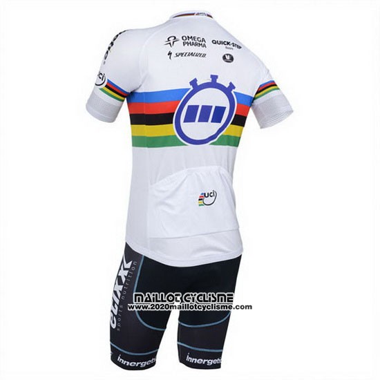 2013 Maillot Ciclismo UCI Mondo Champion Lider Quick Step Manches Courtes et Cuissard